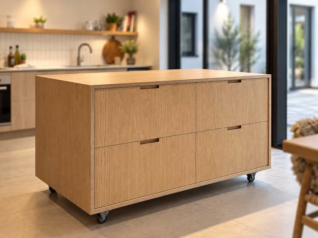 The Roam | Freestanding Oak Plywood Kitchen Island